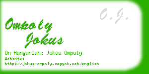 ompoly jokus business card